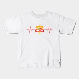 My heart beats for pizza Kids T-Shirt